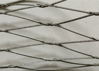 malla 3&quot; de la cuerda de alambre de 3.2m m × 3&quot; cable anudado uso constructivo del agujero